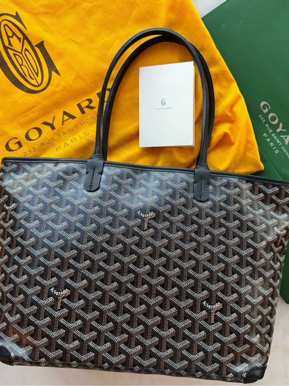 Goyard Artois PM Tote – Black (Full Set, Receipt Included)